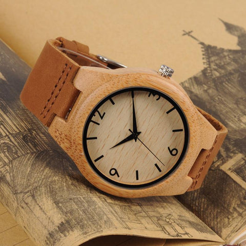 Classic Elegant Wooden Wristwatch