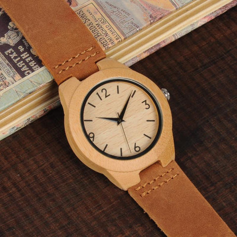 Classic Elegant Wooden Wristwatch