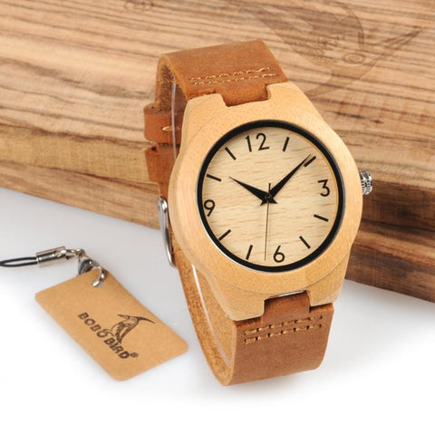 Classic Elegant Wooden Wristwatch