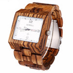 Wooden Natural Squared Watch
