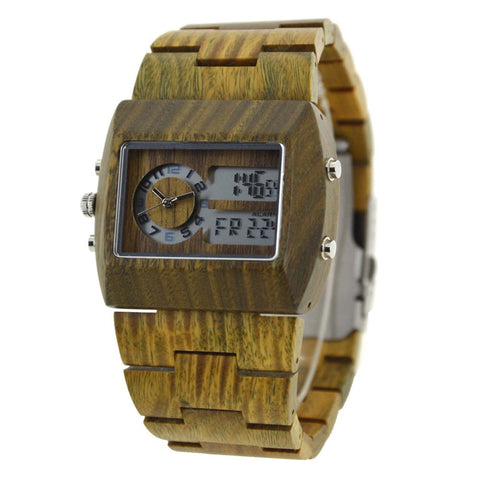Digital Great Wooden Watch