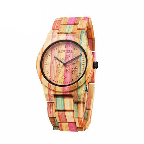 Cute Rainbow Wooden Wristwatch